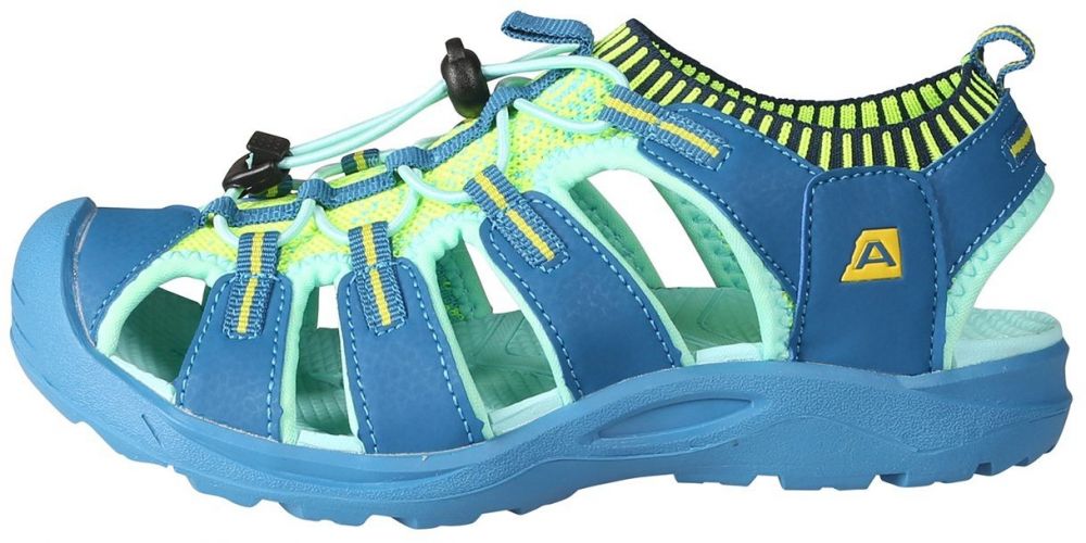 Children's summer shoes ALPINE PRO MERBO electric blue lemonade