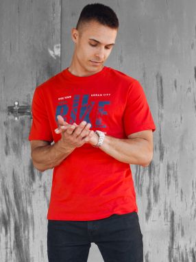 Men's T-shirt with orange print Dstreet