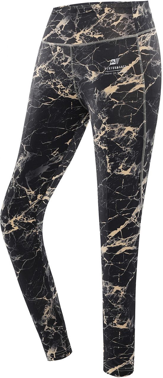 Women's sports leggings ALPINE PRO MARDA beige variant pb