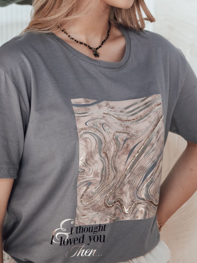 Women's T-shirt PISTAN grey Dstreet