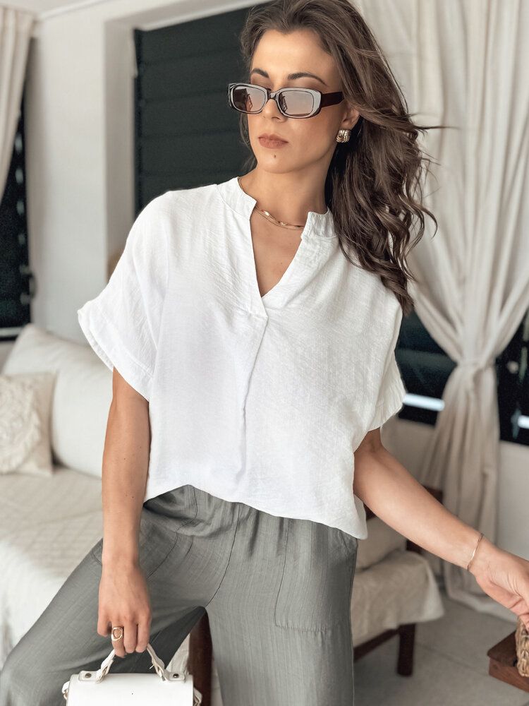 NAMAYAS women's blouse white Dstreet