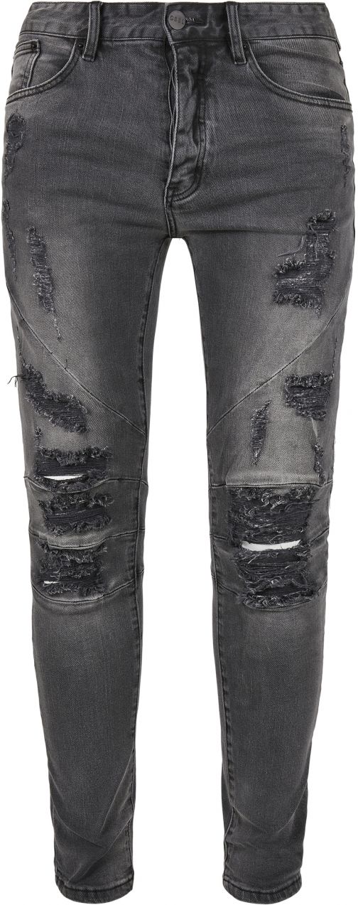 Men's Paneled Jeans Black
