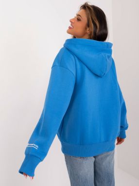 Navy blue plain color women's sweatshirt