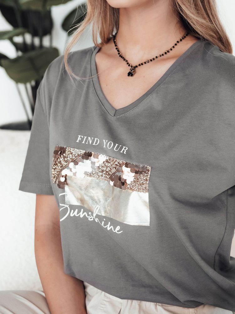 SUNSHINE women's T-shirt brown Dstreet