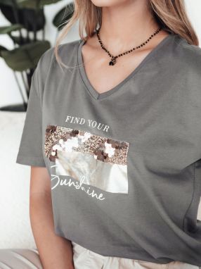 SUNSHINE women's T-shirt brown Dstreet