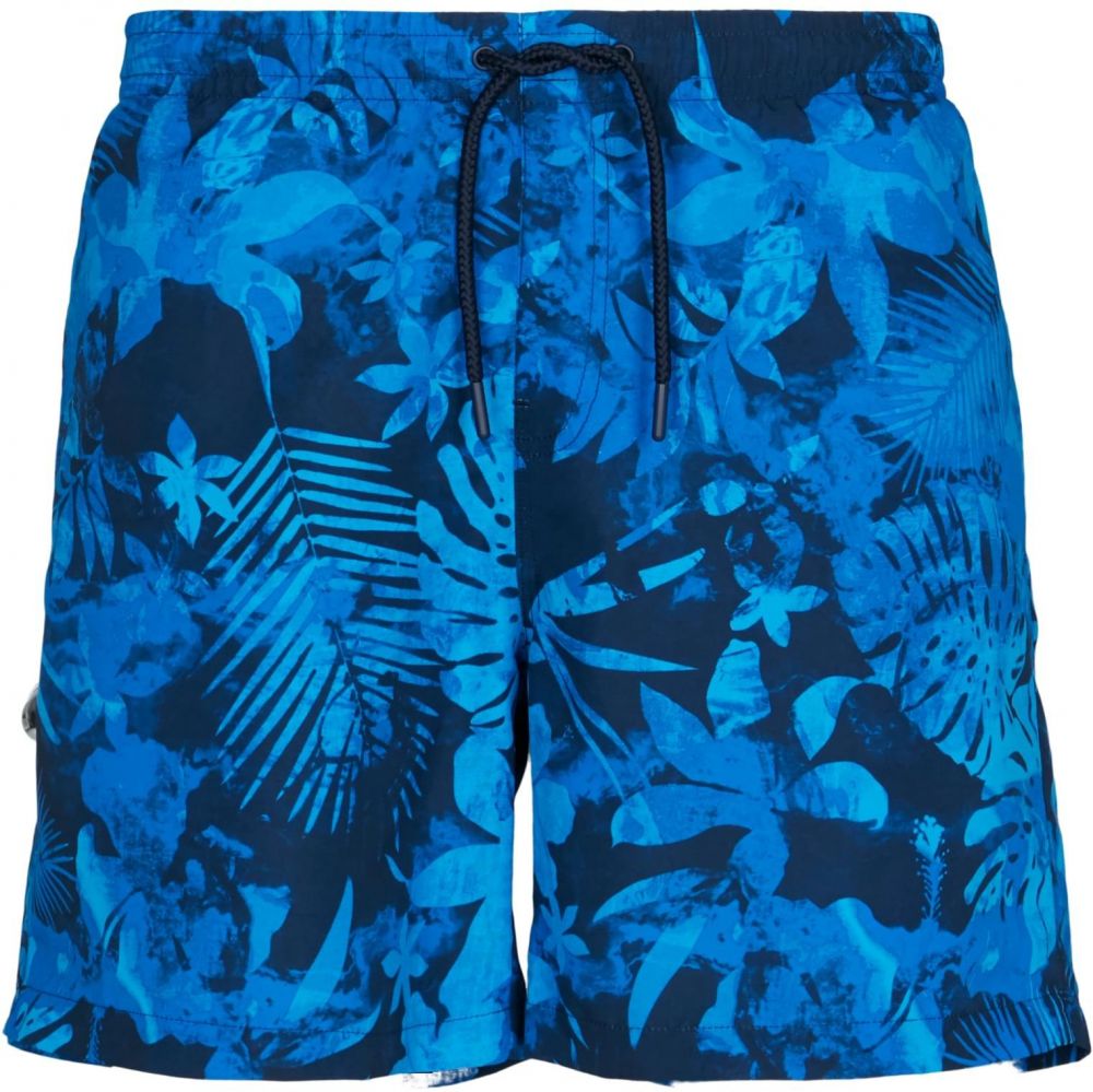 Swimsuit pattern shorts blue flower