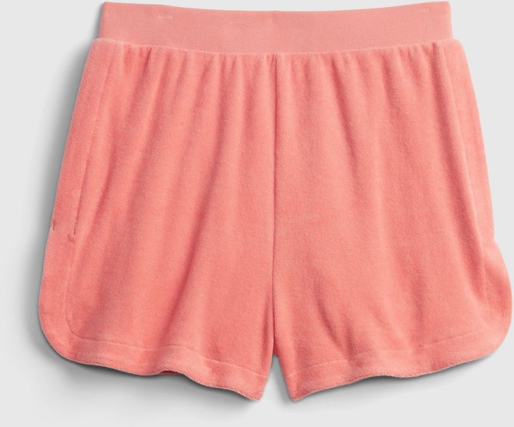 Oranžové dámské kraťasy GAP towel terry high rise dolphin short