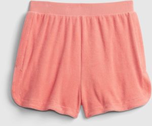 Oranžové dámské kraťasy GAP towel terry high rise dolphin short