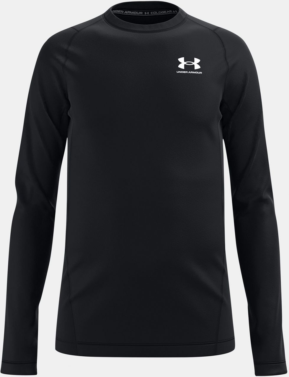 Čierne chlapčenské športové tričko s dlhým rukávom Under Armour CG Armour