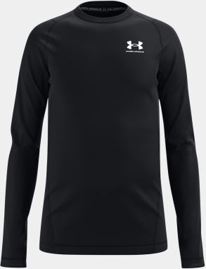 Čierne chlapčenské športové tričko s dlhým rukávom Under Armour CG Armour