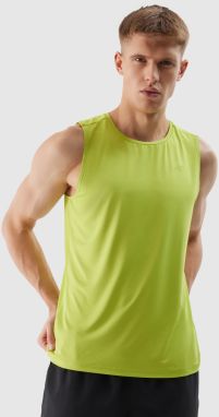 Men's sports tank top regular made of recycled 4F materials - juicy green