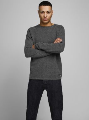 Tmavošedý basic sveter Jack & Jones Ehill