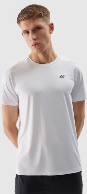 Men's sports T-shirt in a regular fit made of recycled 4F materials - white