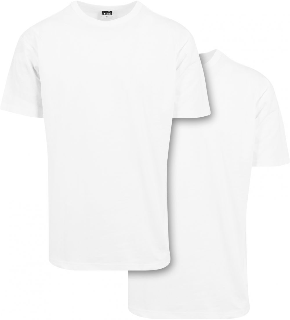 Men's Classic Oversized T-Shirt 2 Pack White+White