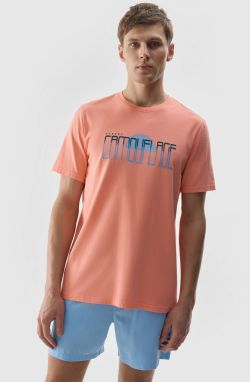 Men's T-shirt with 4F print - orange