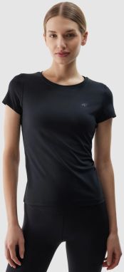 Women's Sports T-Shirt Made of 4F Recycled Materials - Black