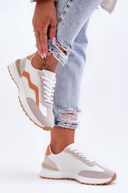 Women's Sports Leather White-orange Somerio
