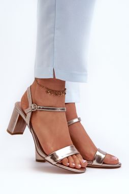 High heeled sandals Champagne Glindra