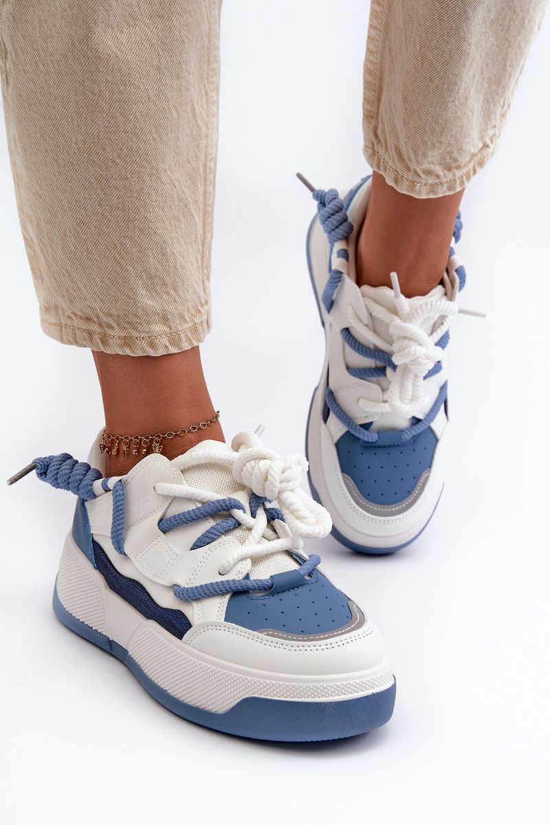 Women's Platform Sneakers Blue Moariella