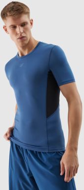Men's slim sports T-shirt made of recycled 4F materials - navy blue