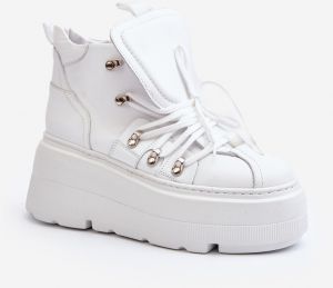 Zazoo Leather Women's Sports Shoes White