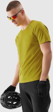 Men's Cycling Quick-Drying T-Shirt 4F - Yellow