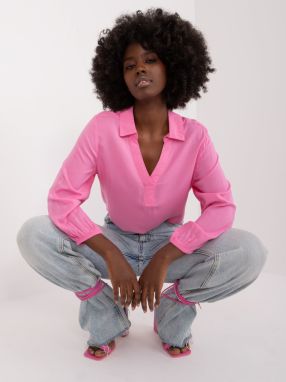 Pink shirt blouse with neckline SUBLEVEL