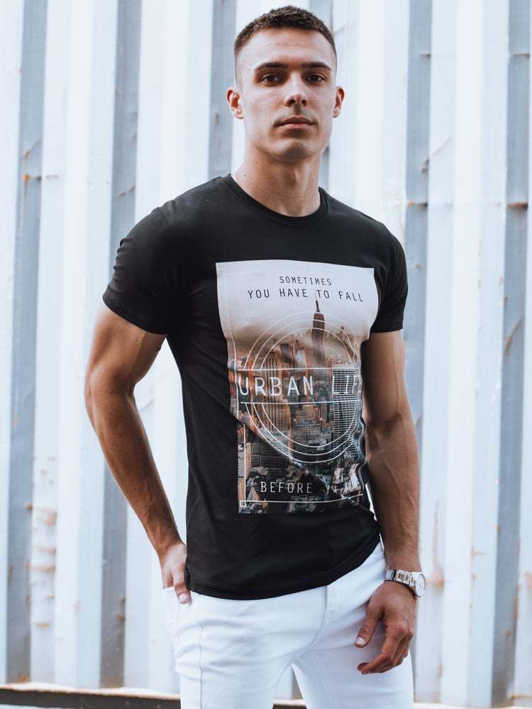 Men's Black T-Shirt Dstreet