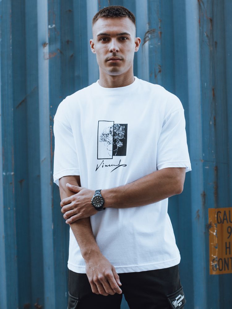 Men's T-shirt with white Dstreet print