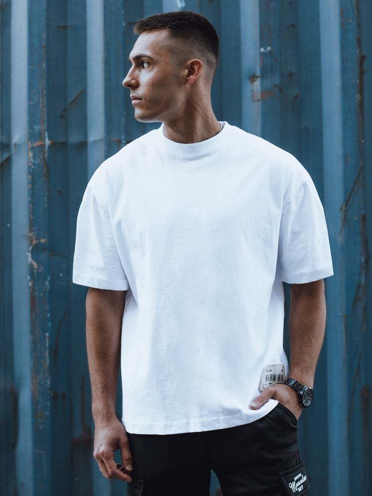 White men's T-shirt Dstreet