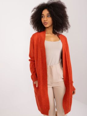 Dark orange cardigan with cuffs