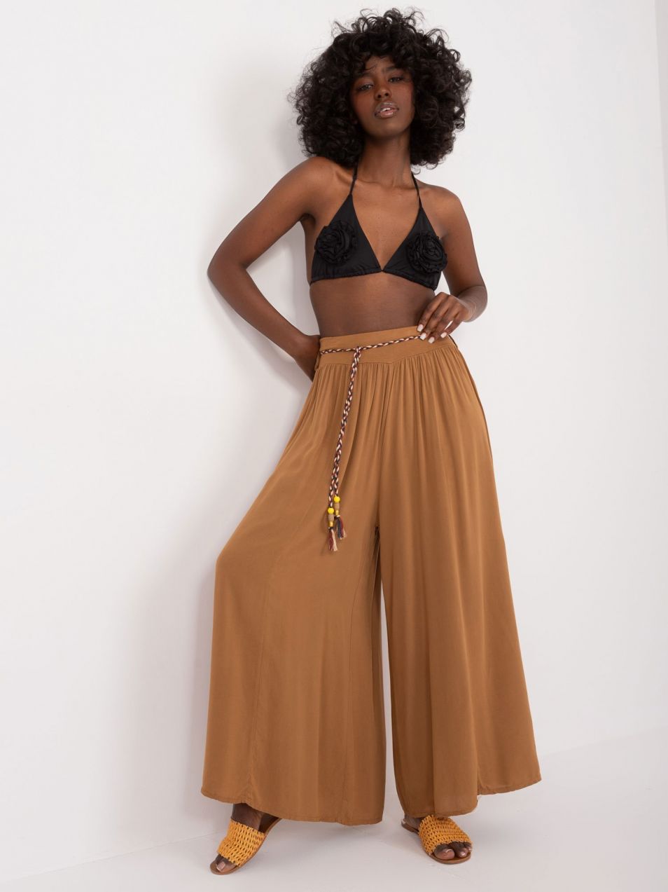 Camel wide summer pants OCH BELLA
