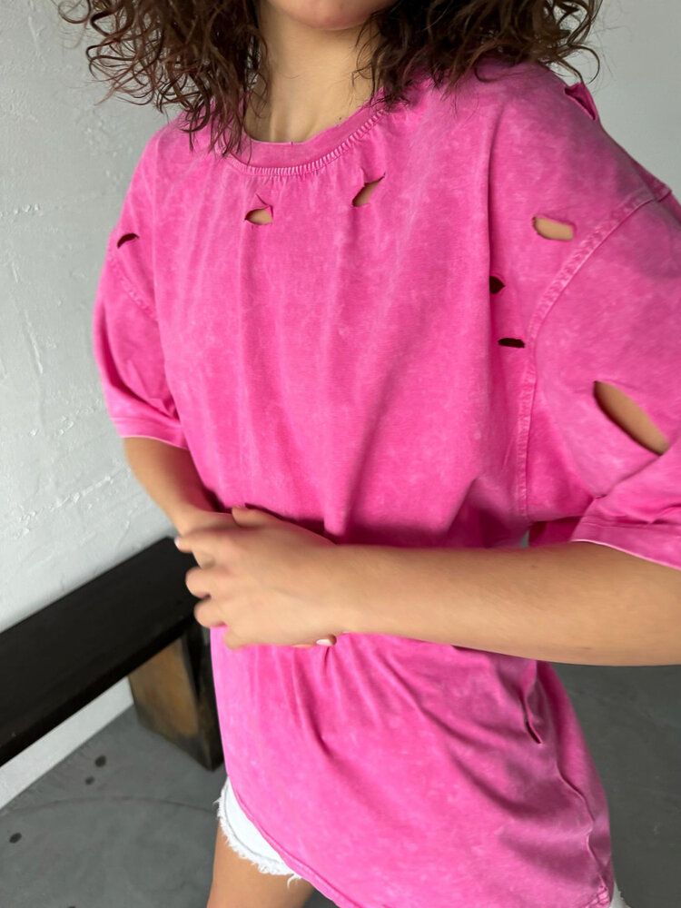 Women's T-shirt AYUBAS pink Dstreet