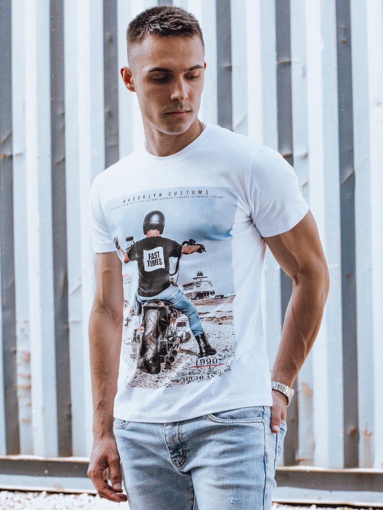 Dstreet White Men's T-Shirt