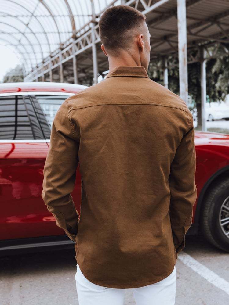 Men's Brown Denim Shirt Dstreet