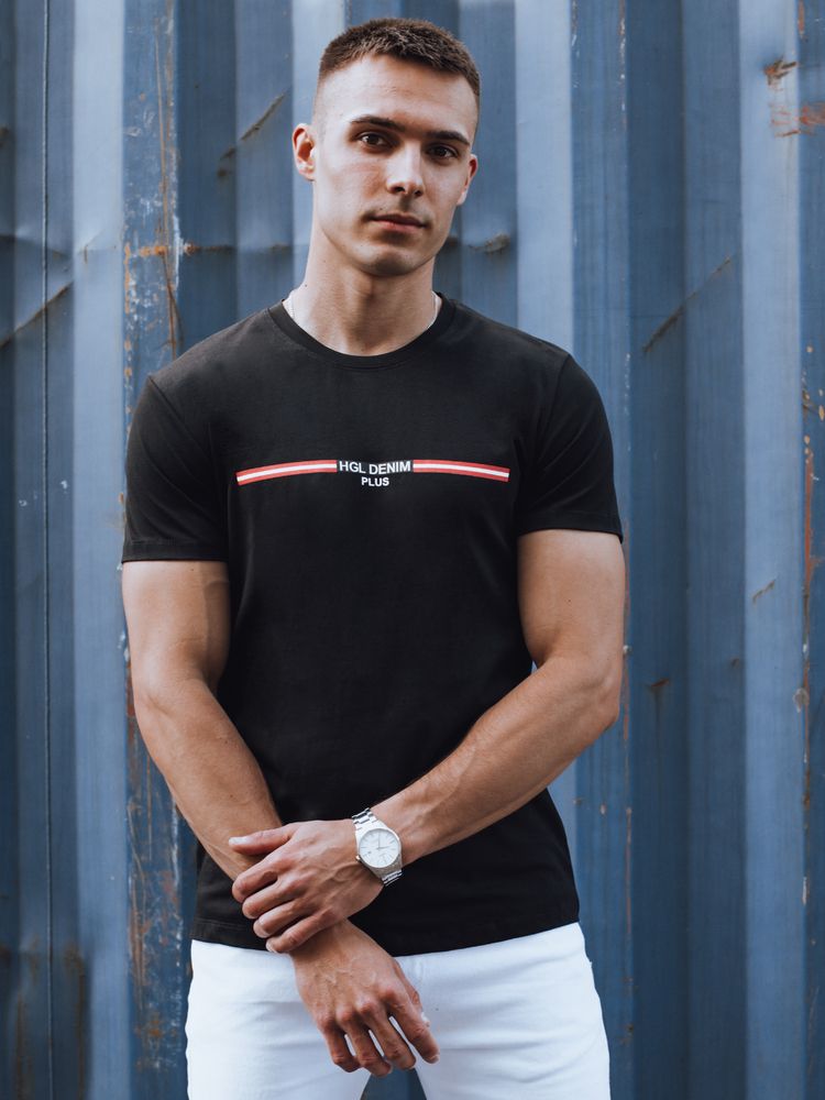 Men's Black T-Shirt Dstreet