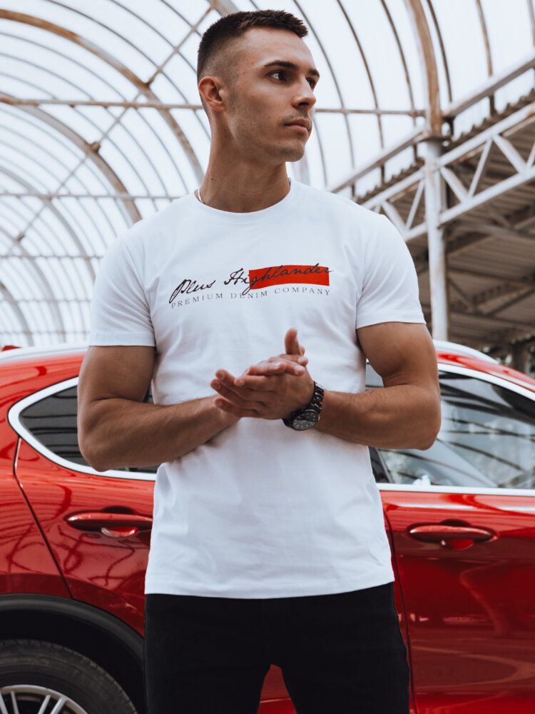 White men's T-shirt Dstreet