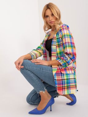 Colorful women's blazer without fasteners