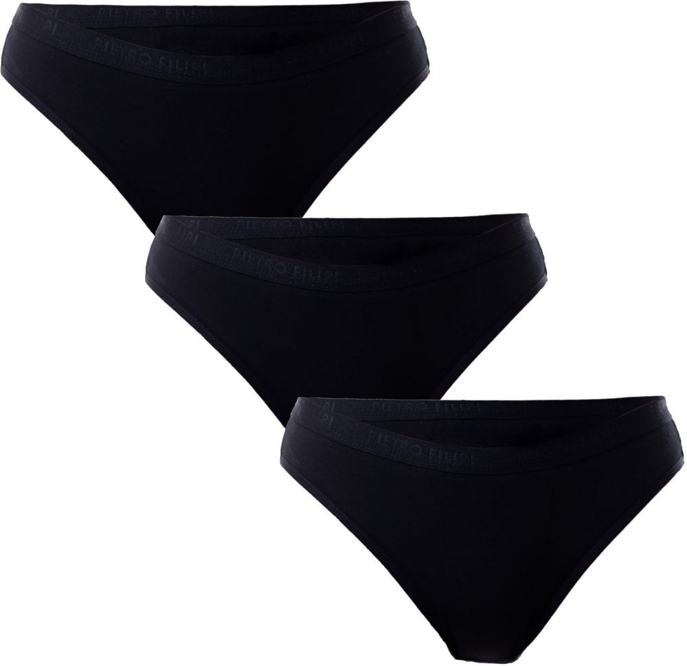 3PACK women's panties Pietro Filipi black