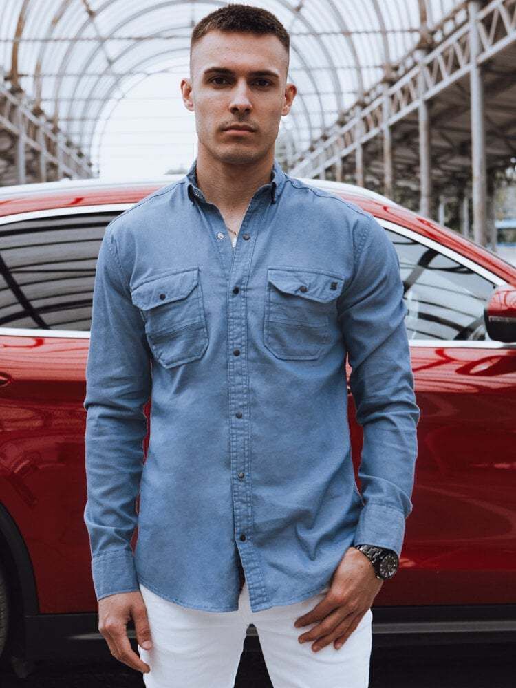 Men's Blue Denim Dstreet Shirt