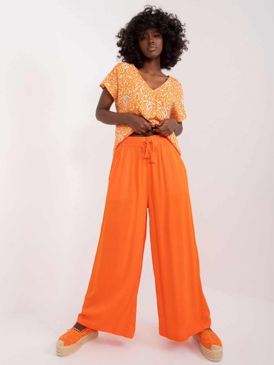 Orange wide palazzo pants SUBLEVEL