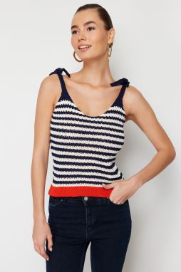 Trendyol Navy Color Block Knitwear Blouse