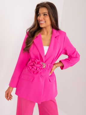 Fuchsia women's blazer with belt