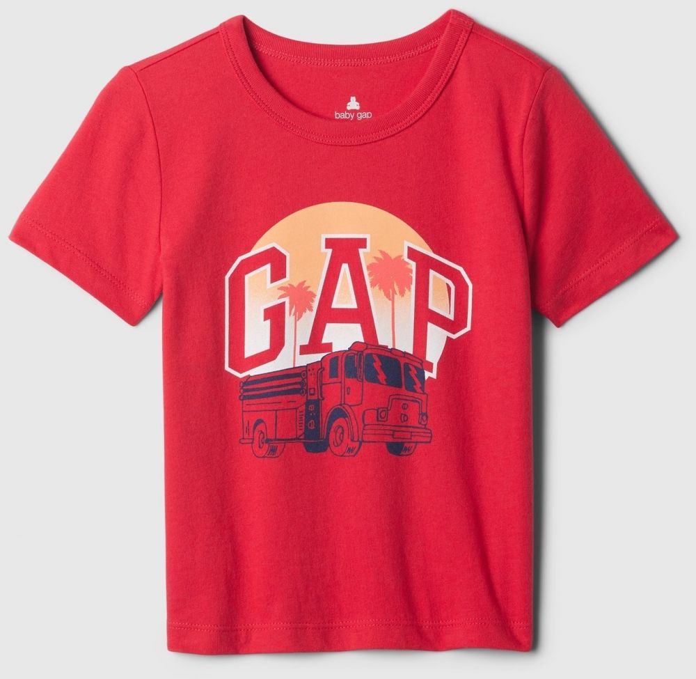 Červené chlapčenské tričko s logom GAP