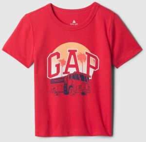 Červené chlapčenské tričko s logom GAP