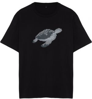 Trendyol Black Relaxed/Comfortable Fit More Sustainable Animal Printed 100% Organic Cotton T-shirt