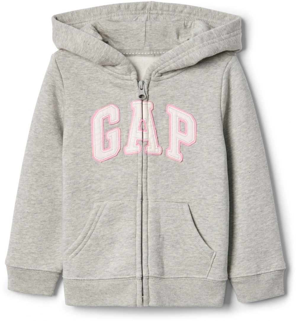 Šedá dievčenská mikina GAP logo