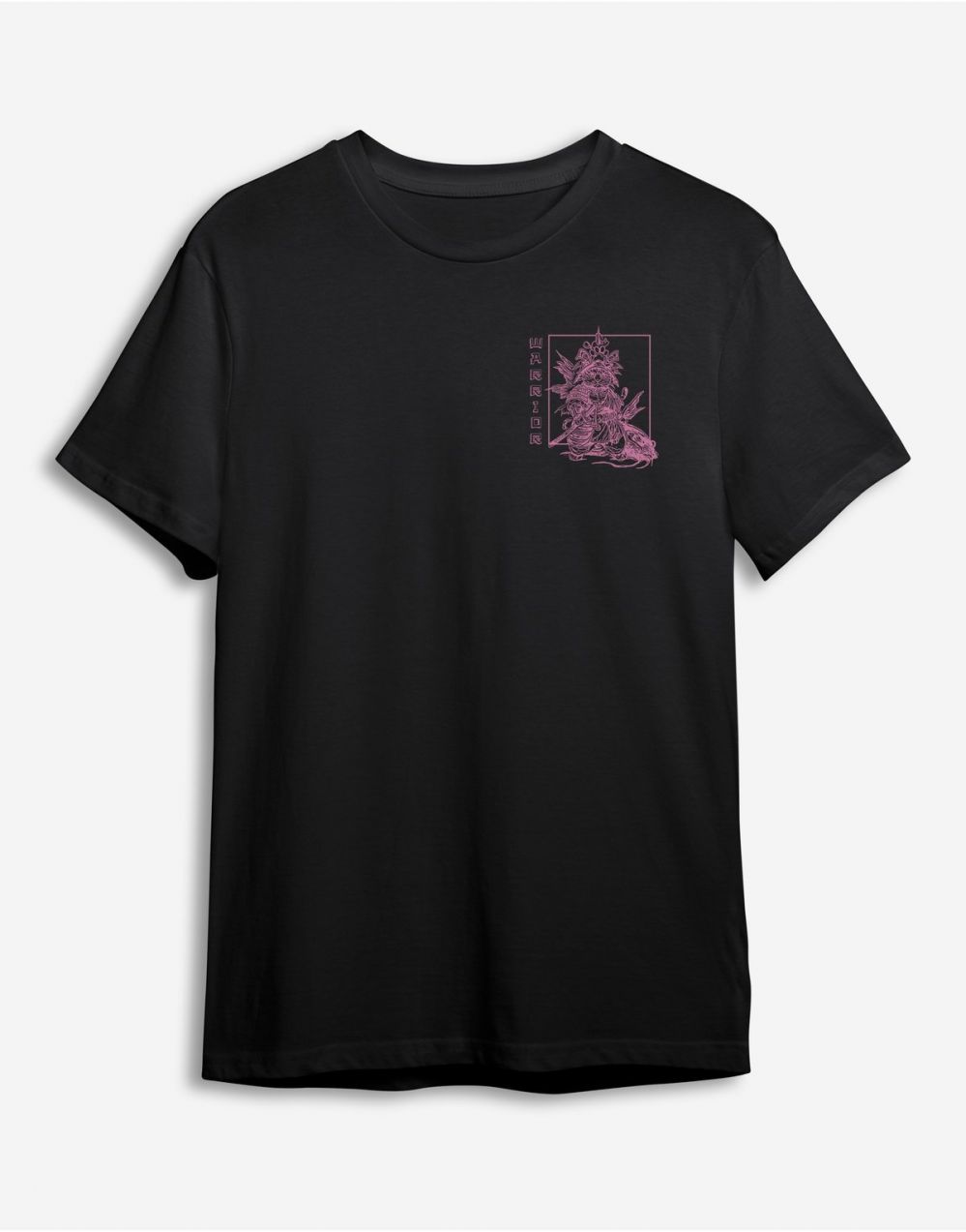 Trendyol Black Far East Printed Regular/Normal Cut T-shirt