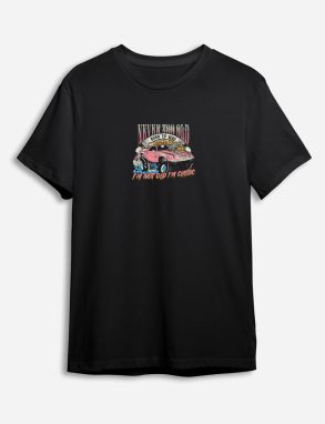 Trendyol Black Car Printed Regular Cut T-shirt