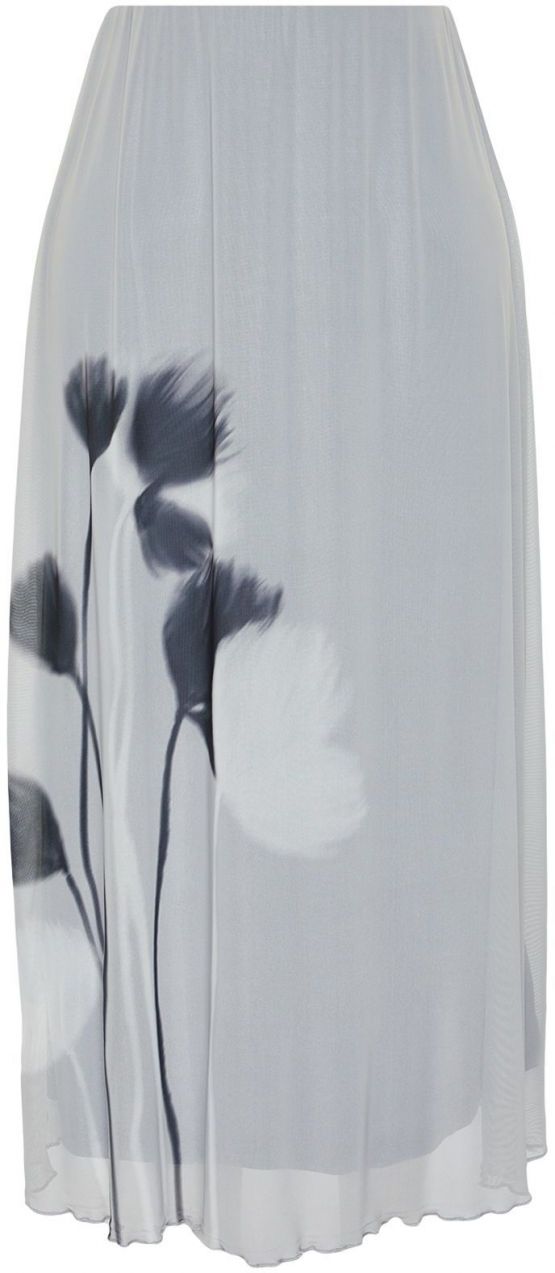 Trendyol X Artificial Wit Multi-Colored Floral Printed Lined Maxi Tulle Skirt